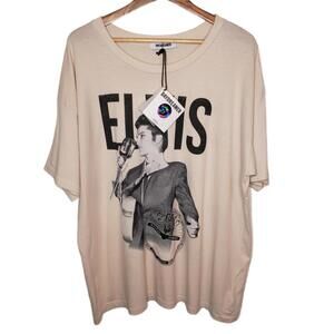NWT Daydreamer Sz L Elvis Sun Records Dirty White Oversized T-Shirt(